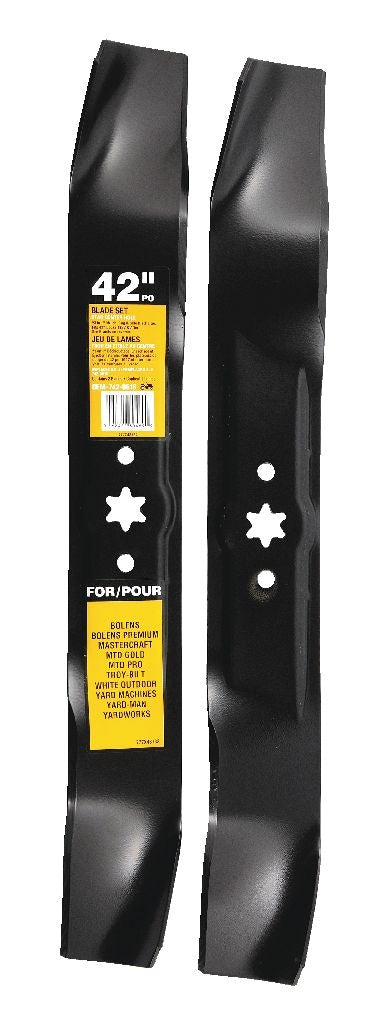 3-in-1, 2-Blade Replacement Set for 42-in Lawn Tractor Cutting Decks, Black X8H8