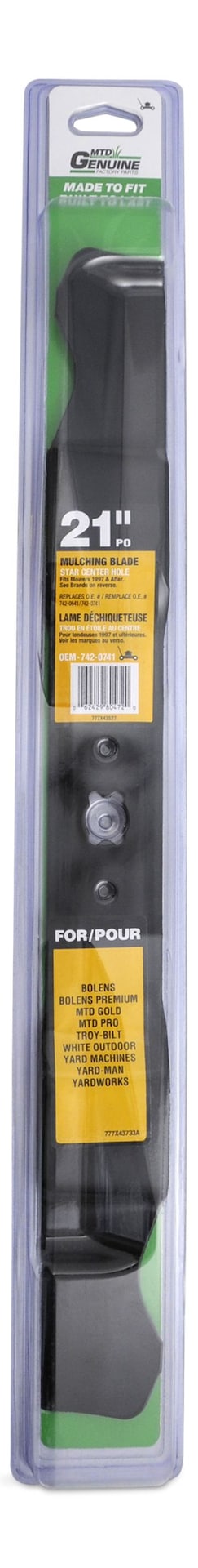 Mulch Lawn Mower Replacement Blade, 21-in B9R6