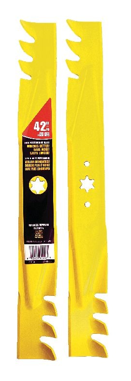 Xtreme 3-in-1, 2-Blade Replacement Set for 42-in Lawn Tractor Cutting Decks, Yellow H6U3