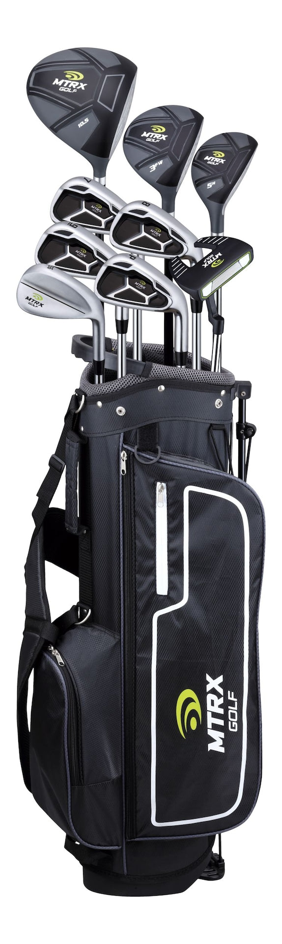 Men's Complete Golf Club Set with Golf Stand Bag, Black X2D6
