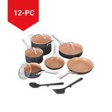 Extended Life Essential Ceramic Cookware Set, 12-pc, Dark Grey G9U6 - product image 4