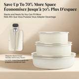 Gotham Steel Pots & Pan Set with Removable Handles, Cream, 18-pc D4H1 - product image 4