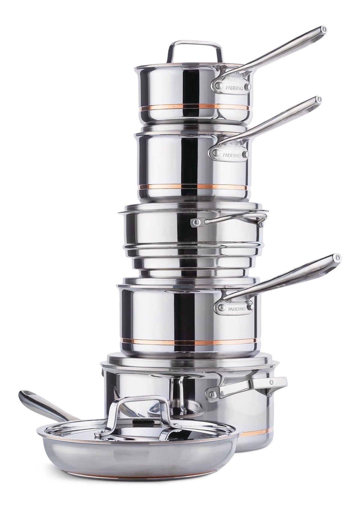 5-Ply Copper Core Stainless Steel Cookware Set, Oven Safe, 12-pc R9D9 - product image 3