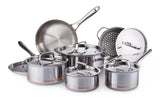 5-Ply Copper Core Stainless Steel Cookware Set, Oven Safe, 12-pc R9D9 - product image 4
