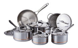 5-Ply Copper Core Stainless Steel Cookware Set, Oven Safe, 12-pc R9D9 - product image 5