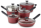 Classic Cookware Set, Non-Stick, Maroon, 11-pc R6M6 - product image 1