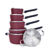 Classic Cookware Set, Non-Stick, Maroon, 11-pc R6M6 - product image 2