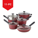 Classic Cookware Set, Non-Stick, Maroon, 11-pc R6M6 - product image 4
