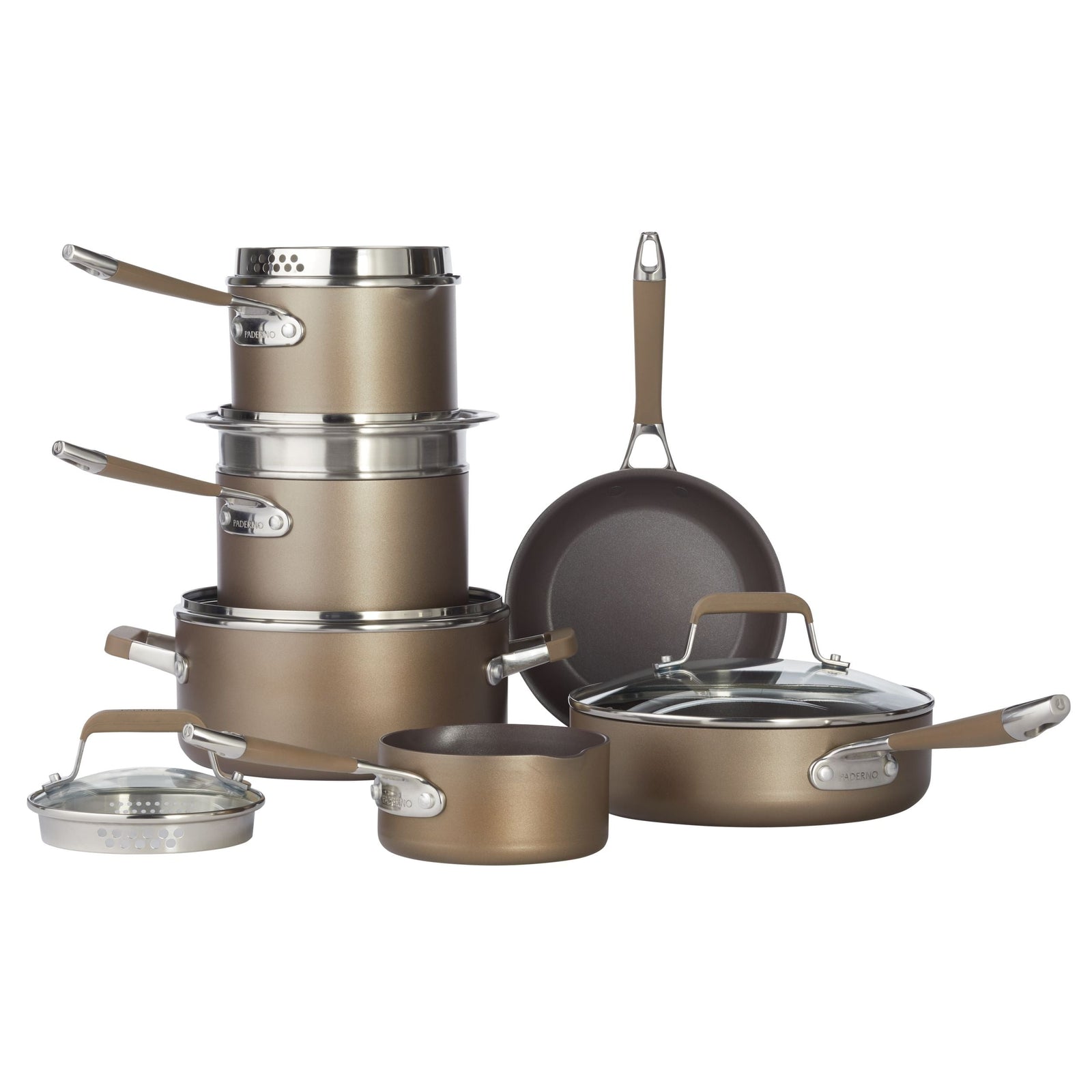 Classic Cookware Set, Non-Stick, PFOA-Free, Oven Safe, Champagne Bronze, 12-pc H0M7 - product image 4