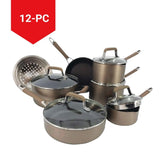 Classic Cookware Set, Non-Stick, PFOA-Free, Oven Safe, Champagne Bronze, 12-pc H0M7 - product image 7
