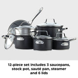 Hard Anodized Cookware Set, Non-Stick, PFOA-Free, Dishwasher & Oven Safe, 12-pc G5E2 - product image 6