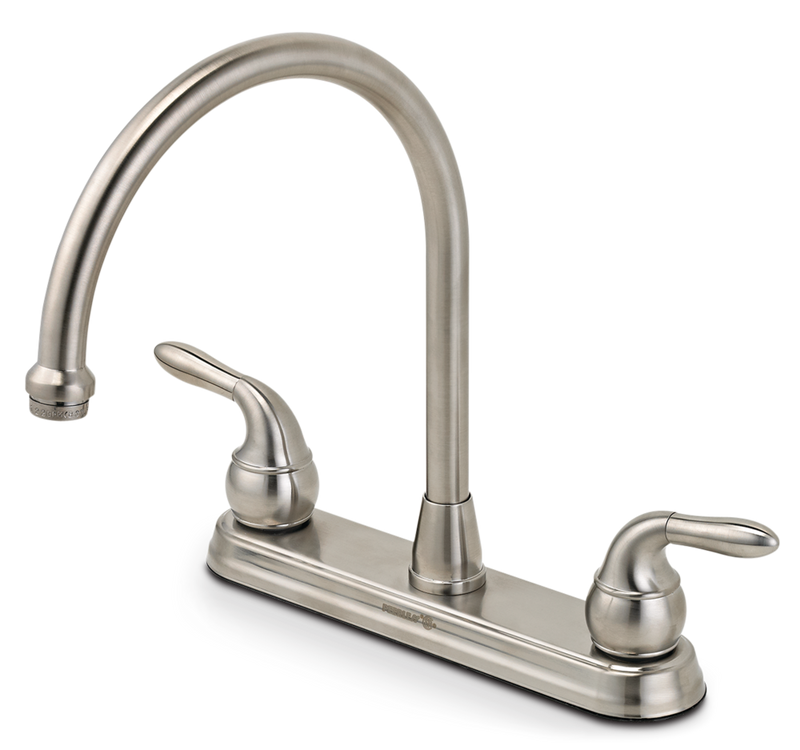 Double Handle Kitchen Faucet, Brushed Nickel L7Z2