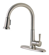 Single-Handle Pull-Down Kitchen Faucet, Brushed Nickel H2W5 - product image 1
