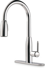 Tunbridge Single Handle High Arc Pull Down Kitchen Faucet, Chrome H0H4 - product image 1