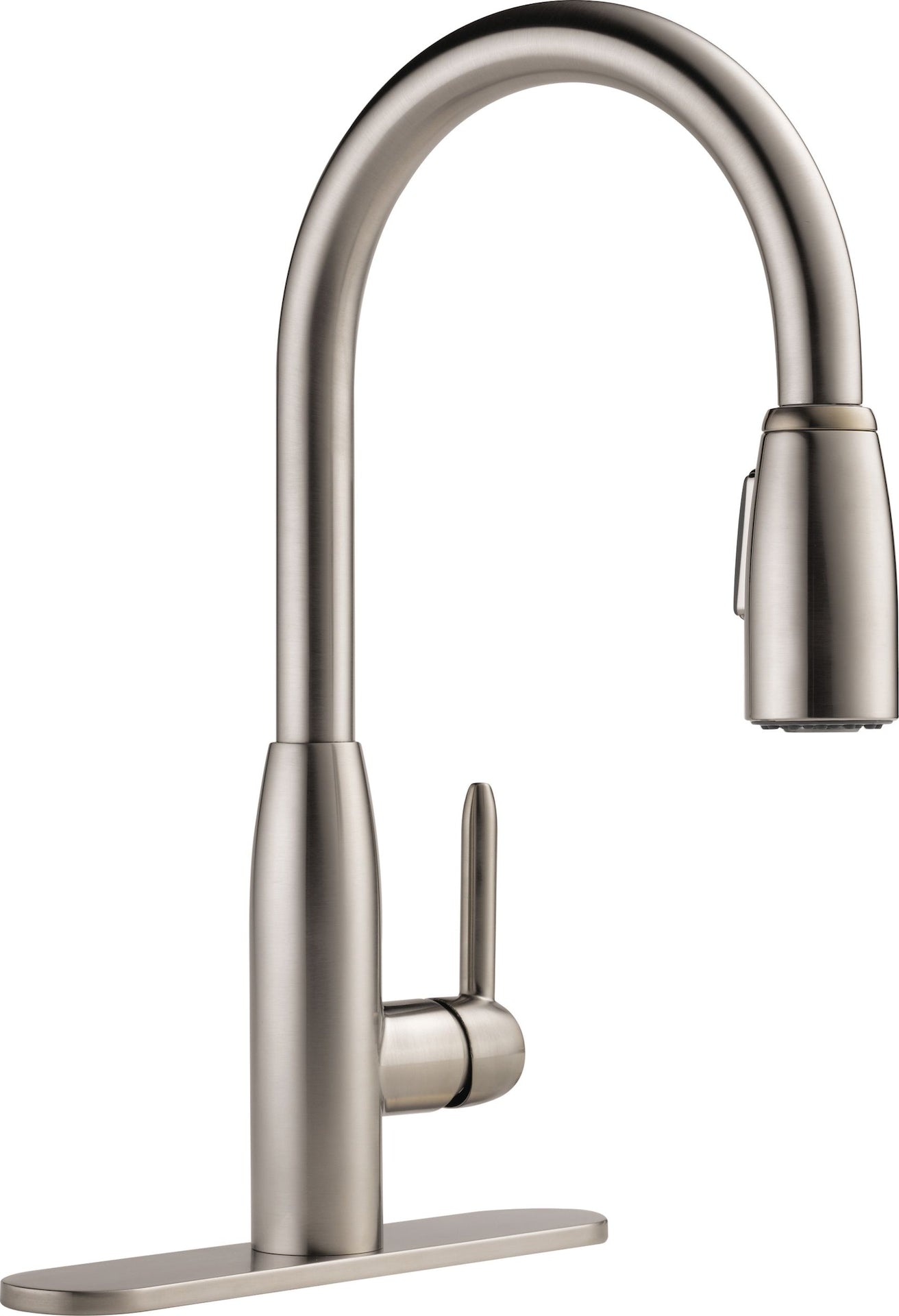 Tunbridge Single Handle High Arc Pull Down Kitchen Faucet, Stainless Steel F3X8 - product image 1