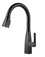 Xander Single-Handle Pull-Down Kitchen Faucet, Black C4W7 - product image 1