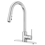 Modern Pull-Down Kitchen Faucet, Chrome C1V4 - product image 1