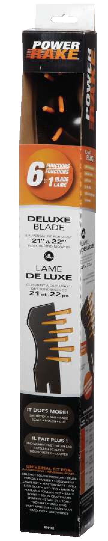 Power Rake Universal 6-in-1 Replacement Lawn Mower Blade, 21-in/22-in, Removable Tines X4C0 - product image 2