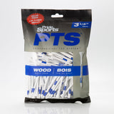 Professional Tee System ProLength Plus Wood Golf Tee, 3-1/4-in Blue on White, 135-pk X9W3 - product image 1