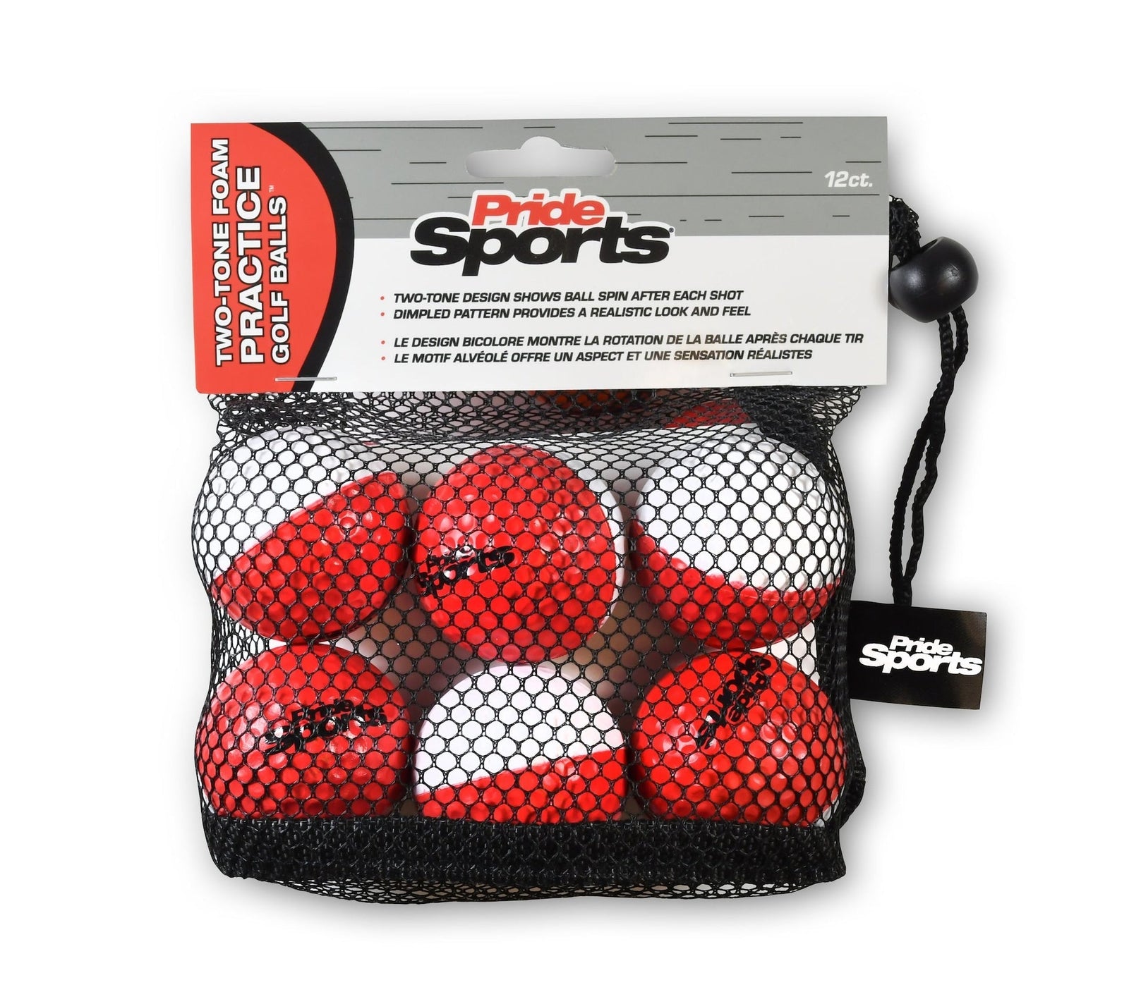 Two Tone Practice Golf Balls, Red/White, 12-pk O6E5 - product image 1