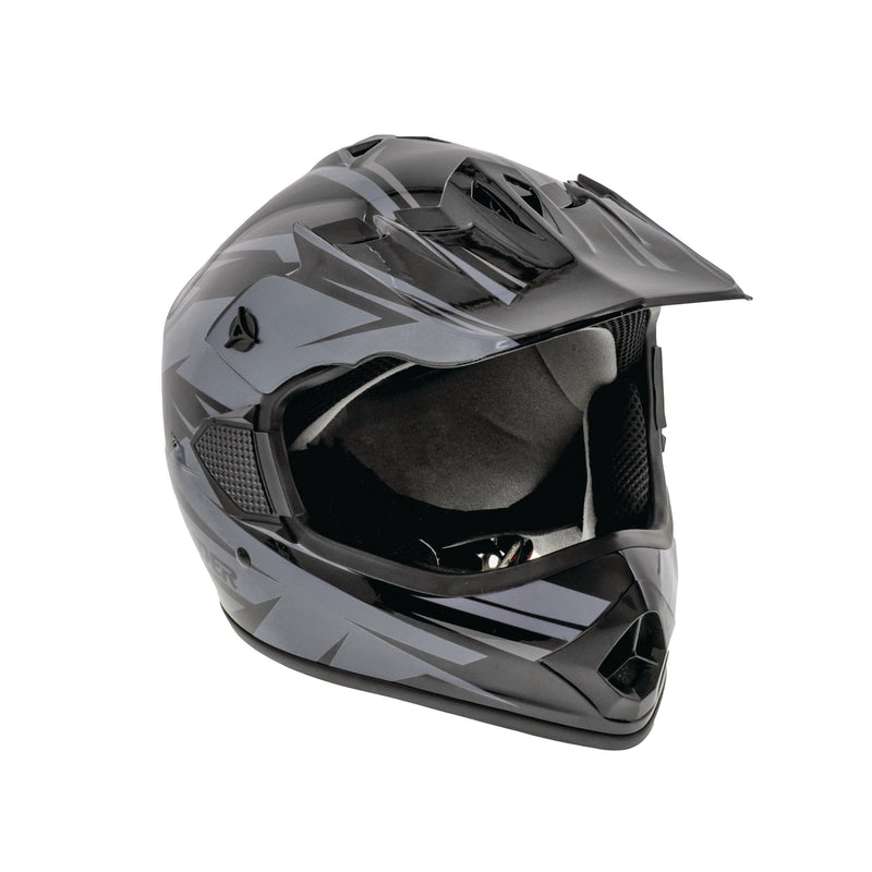 GX4 Youth Dirt Bike/ATV Helmet, Grey/Black, Assorted Sizes Q9F0