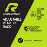 Adjustable Rear Bike Rack, Lightweight, Aluminum, Black Q2U1 - product image 6