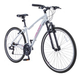 Route Hybrid Bike with Alloy V-brakes, 700C, 21-Speed, White N0P5 - product image 1
