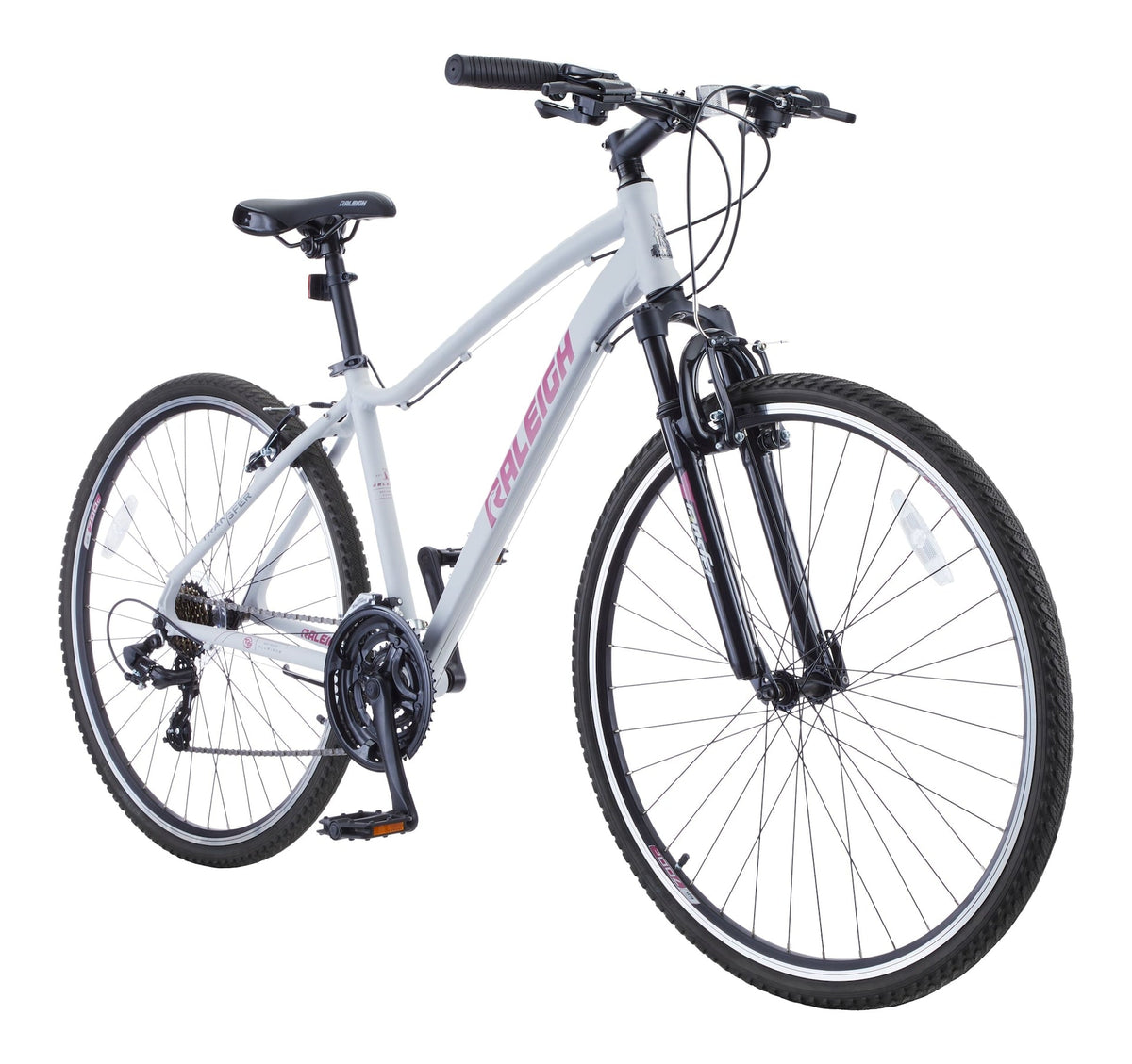 Route Hybrid Bike with Alloy V-brakes, 700C, 21-Speed, White N0P5 - product image 1