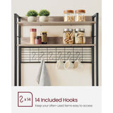 Home 5-Shelf Grey Baker's Rack with 4 AC Outlets D5A7 - product image 7