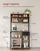 Home Brown Baker's Rack/Charging Station with Small Shelves I6V4 - product image 1