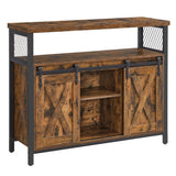 Home Brown Buff Sideboard Storage with Sliding Doors X3A0 - product image 2