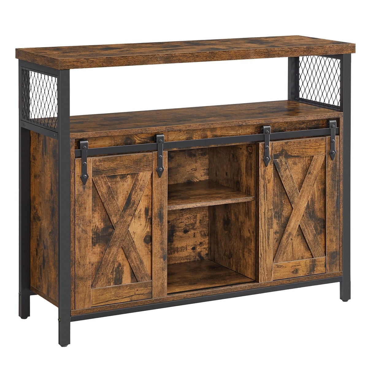 Home Brown Buff Sideboard Storage with Sliding Doors X3A0 - product image 2