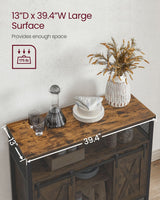 Home Brown Buff Sideboard Storage with Sliding Doors X3A0 - product image 5