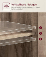 Home Industrial Camel Brown/Black Buffet Cabinet U9H1 - product image 3