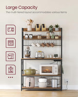 Home Rustic Brown Baker's Rack with 4 AC Outlets X6Y8 - product image 7