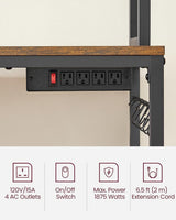 Home Rustic Brown Baker's Rack with 4 AC Outlets X6Y8 - product image 8