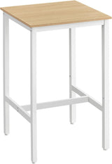 Home Square White/Oak Bar Table with Steel Frame X5F8 - product image 1
