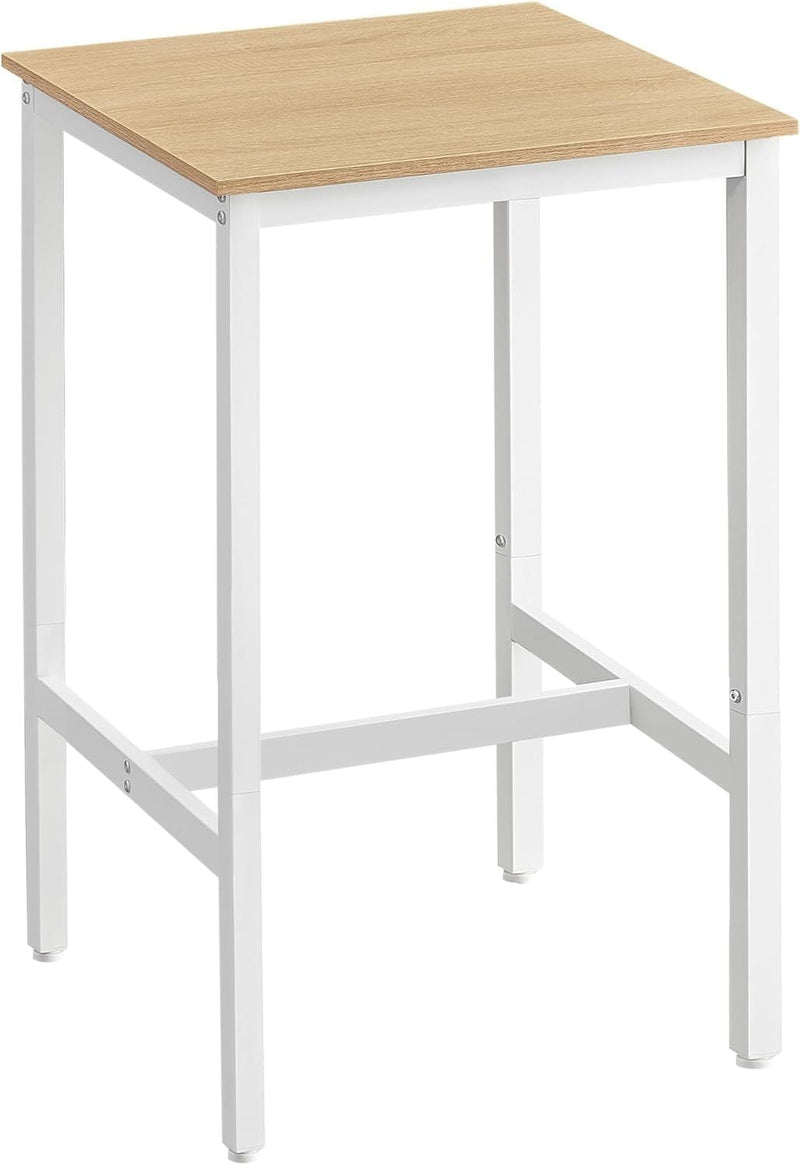 Home Square White/Oak Bar Table with Steel Frame X5F8