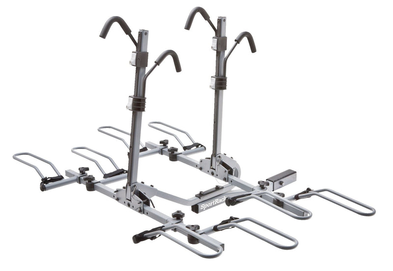 SR2902LR Crest Deluxe 4-Bike Lock & Tilt Platform Hitch Mount Bike Rack, Fits 2-in Receiver, Granite Grey J1B5