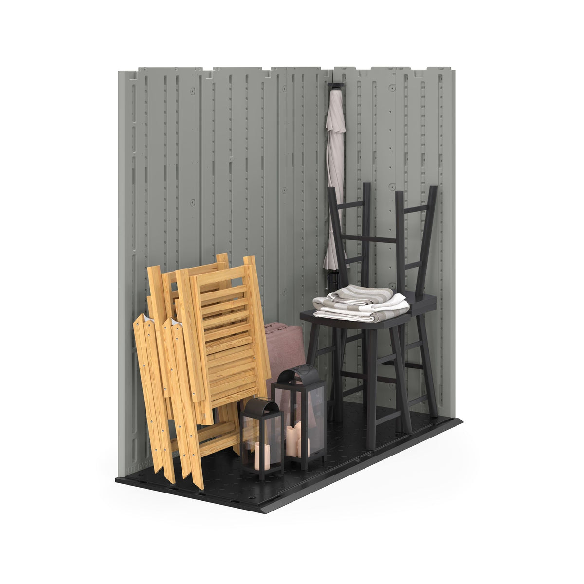 Everett 6x3-ft Dove Grey All-Weather Storage Shed X9Q9 - product image 5