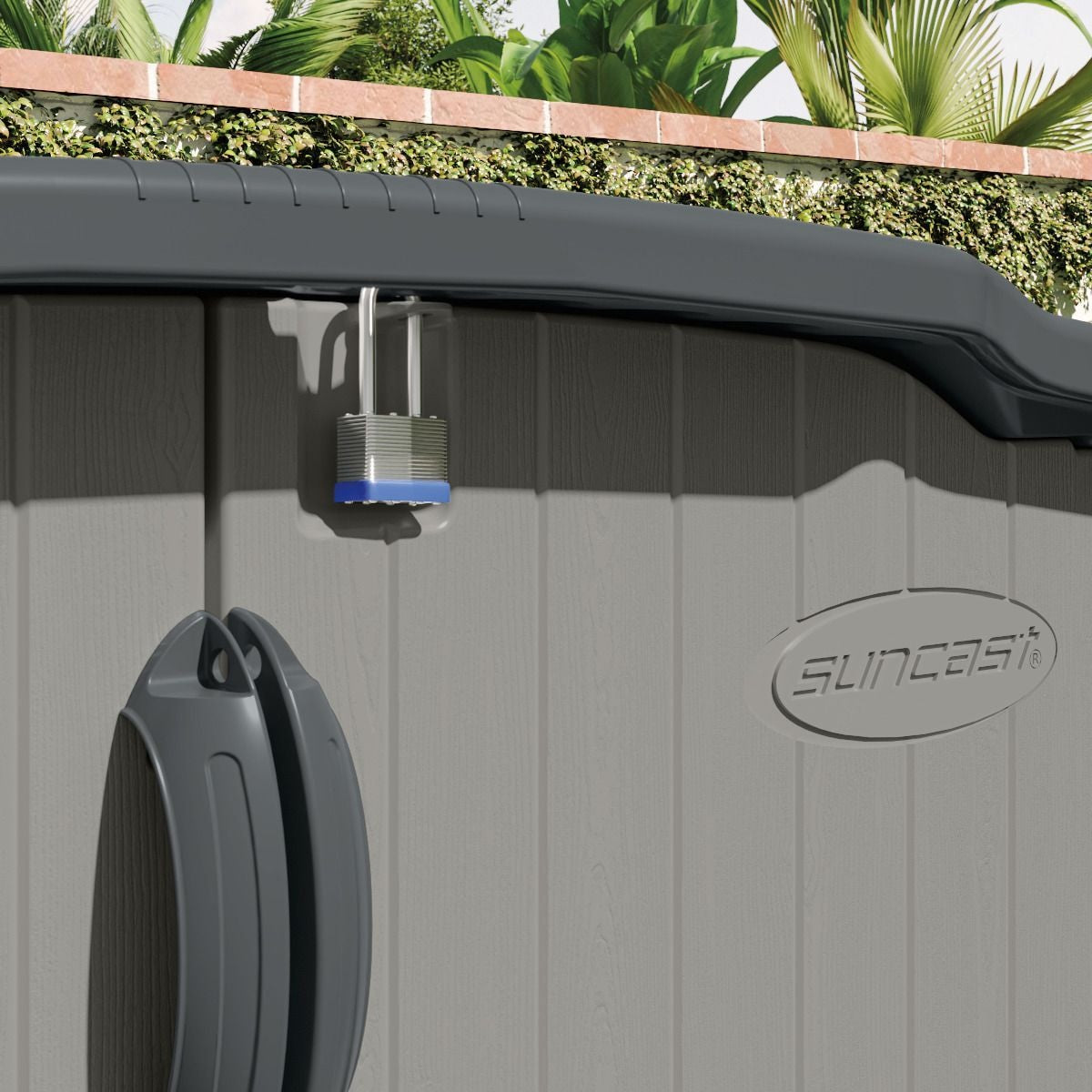 Glidetop 98-cu-ft Dove Grey Horizontal Shed L6C7 - product image 5