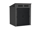 Modernist 6x5-ft Peppercorn/Black Storage Shed P3G1 - product image 1