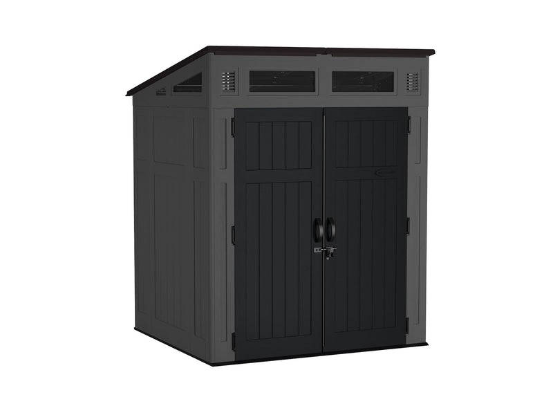 Modernist 6x5-ft Peppercorn/Black Storage Shed P3G1