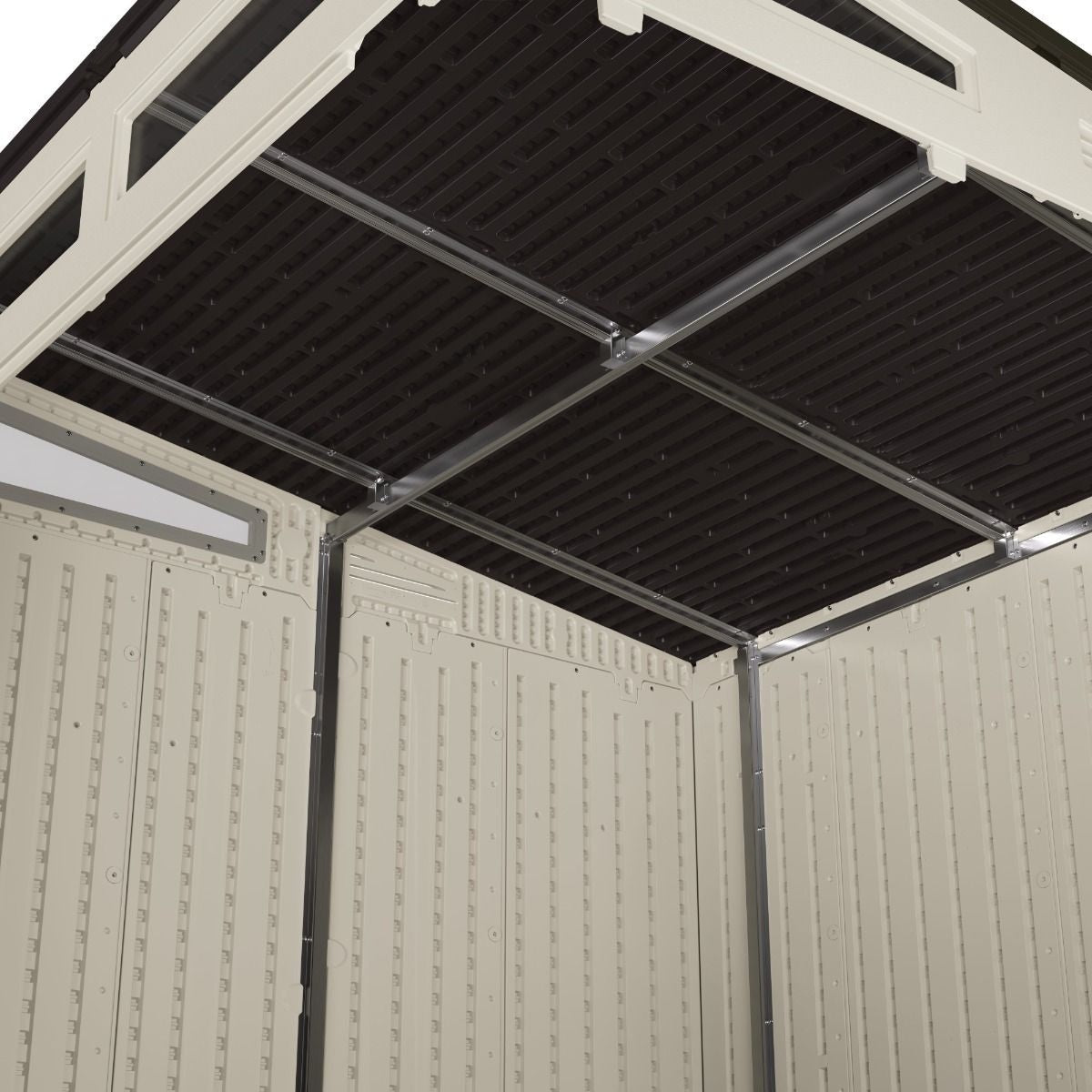 Modernist 7x7-ft Vanilla/Dove Grey Storage Shed U4N4 - product image 7