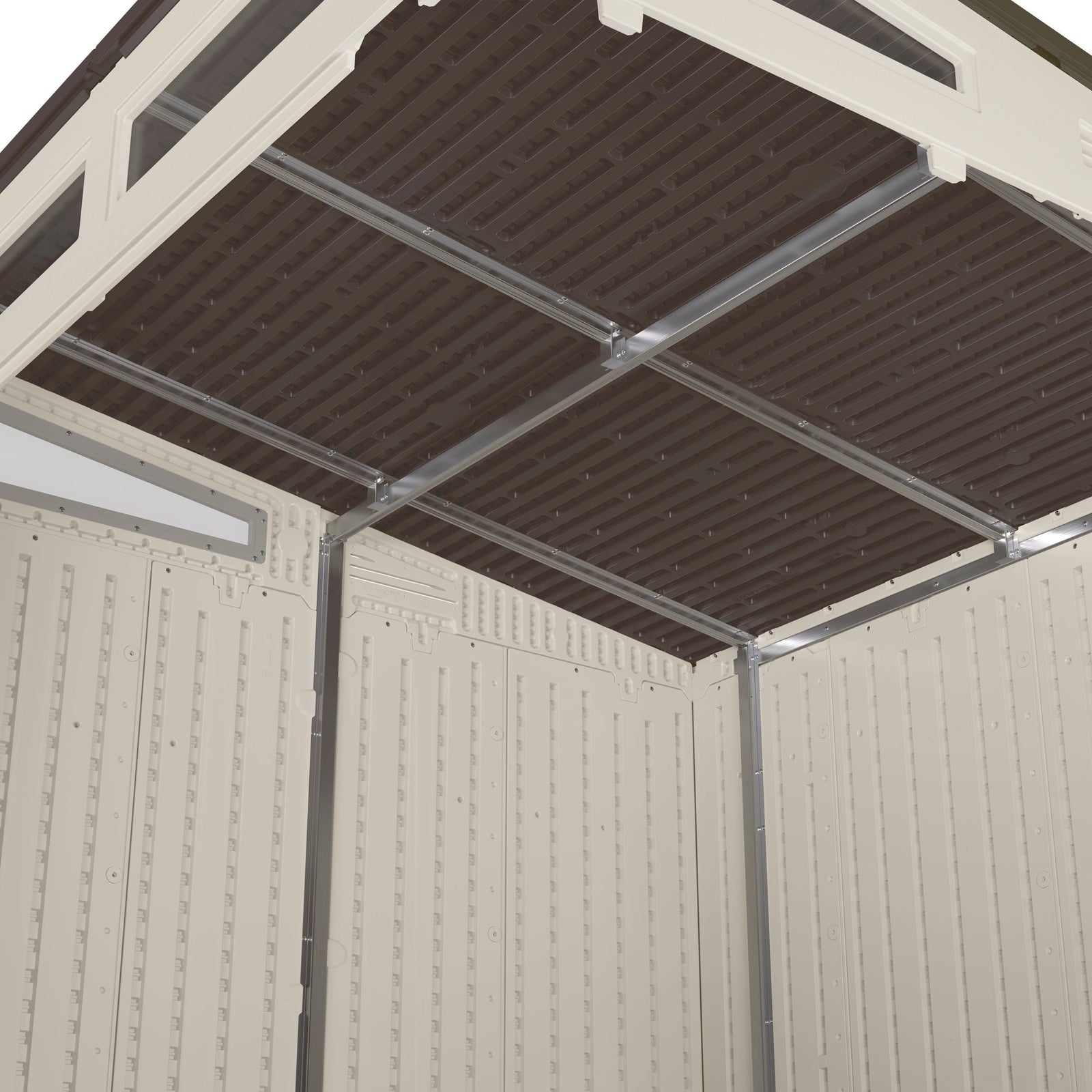 Modernist 7x7-ft Vanilla/Dove Grey Storage Shed U4N4 - product image 8