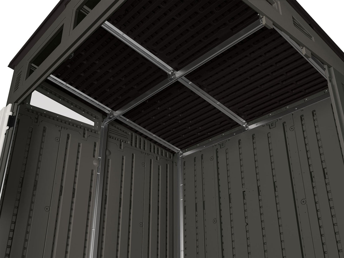 Modernist Outdoor Storage Shed, Grey, 6-ft x 5-ft T9S6 - product image 8