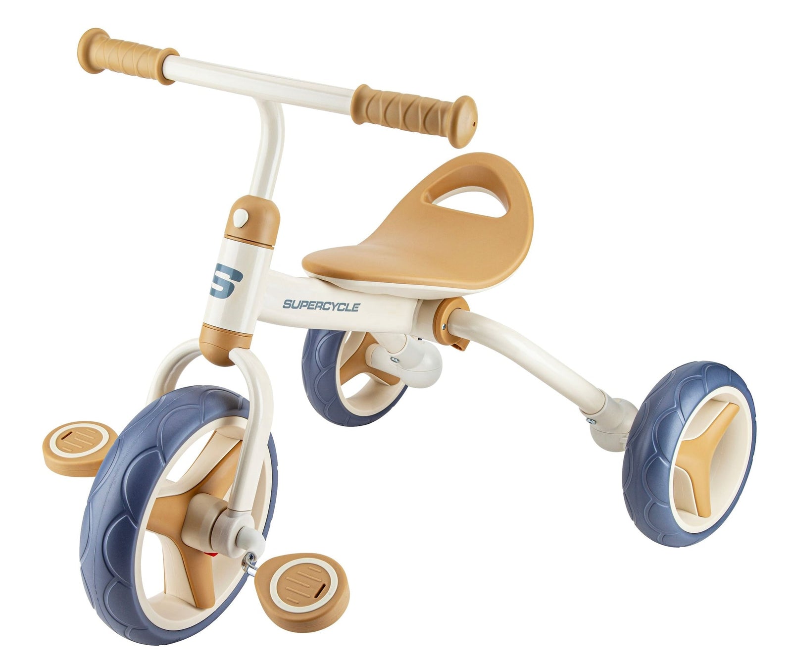 2-in-1 Toddlers & Kids' Tricycle with Detachable Pedals, 8-in, Beige O3M9 - product image 1