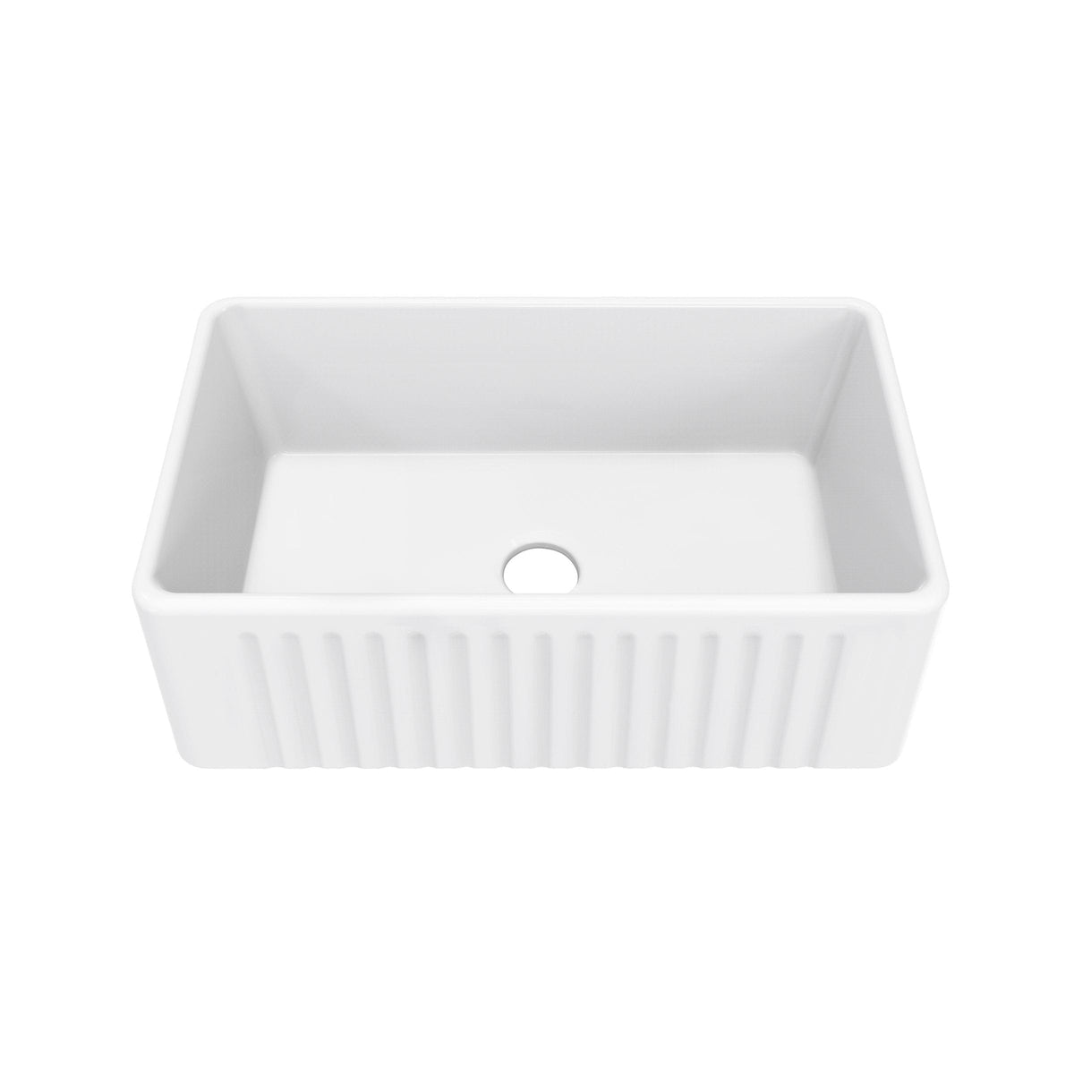 Delice Ceramic Farmhouse Kitchen Sink with Apron, 30-in x 18-in N2I9 - product image 1