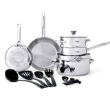 Cook and Strain Stainless Steel Cookware Set, 15-pc W5G9 - product image 2
