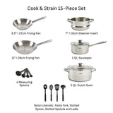 Cook and Strain Stainless Steel Cookware Set, 15-pc F5N2 - product image 7